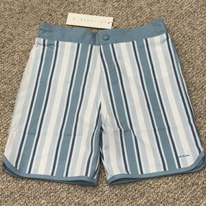 NWT! Minnow Boys Striped Boardshort.  Size 11/12.